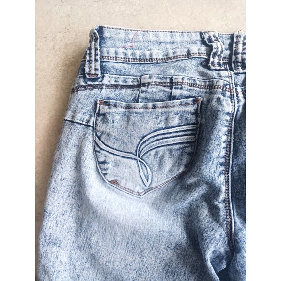 YMI Wannabettabutt Womens Skinny Jeans Size 7 Acid Wash Denim Stretch Y2K Low - Picture 4 of 16
